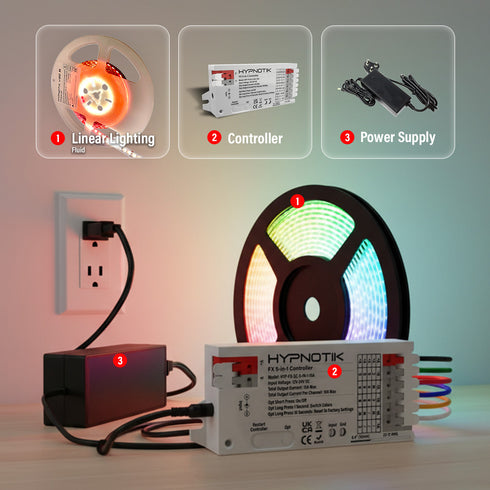 x-prokit-vibex5strip+controller(5-in-1,wi-fi)+powersupply