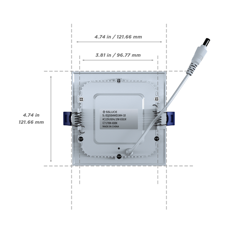 htmesh4"squarelowprofilerecesseddownlight