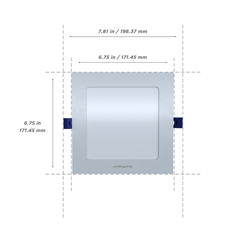 htmesh6"squarelowprofilerecesseddownlight